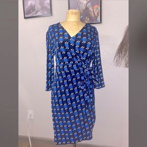 New York & Company Stretch Wrap Dress, Size Medium